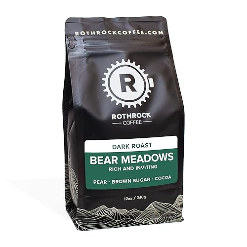 Rothrock Coffee Bear Meadows Dark Roast Whole Bean coffee 12oz Bag