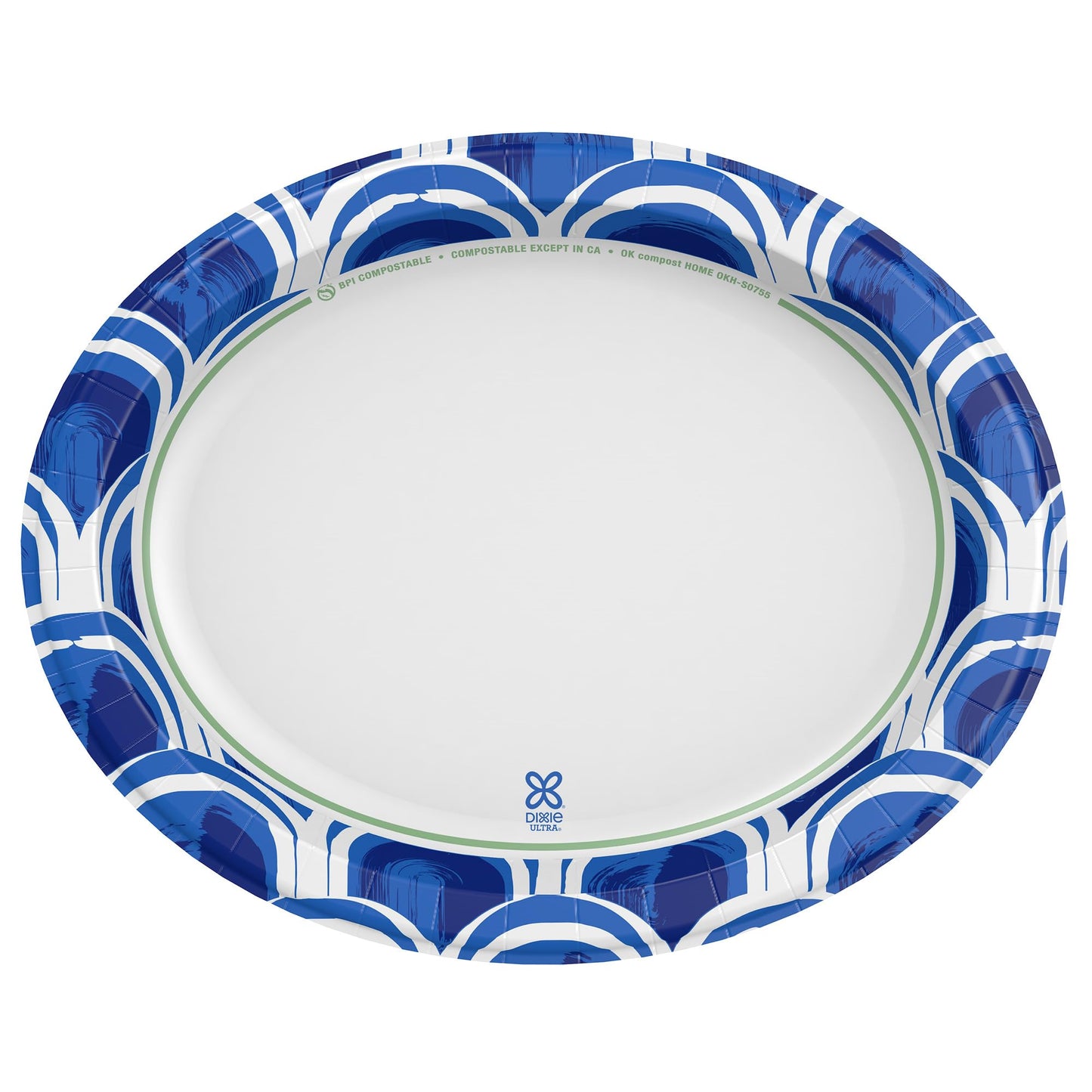 Dixie Ultra Disposable Paper Platters, 10" x 12.5", 25 Count - Durable, Sturdy Design