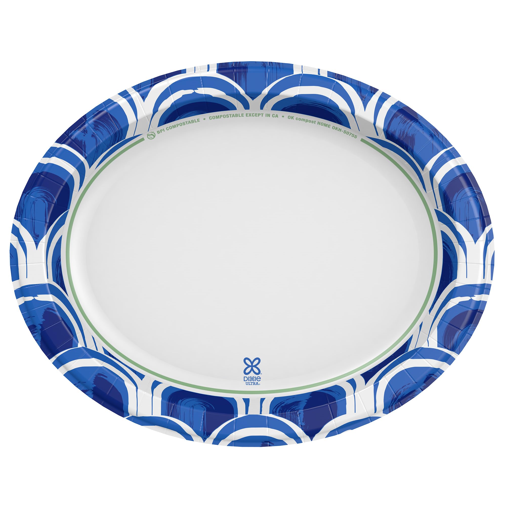 Dixie Ultra Disposable Paper Platters, 10" x 12.5", 25 Count - Durable, Sturdy Design