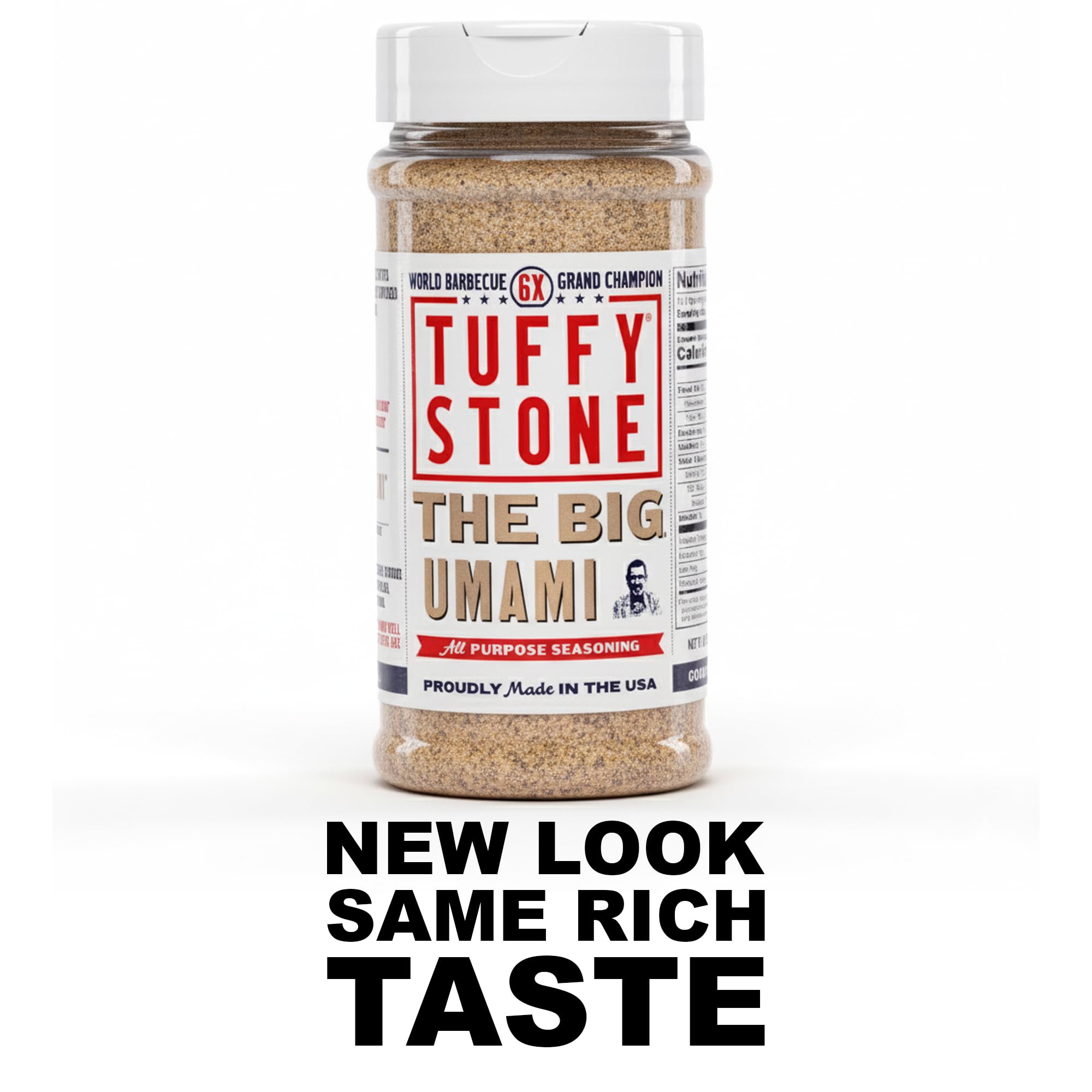 Tuffy Stone The Big Umami Seasoning | 6x World Barbecue Grand Champion | Savory All Purpose Seasoning | Salt, Pepper, Garlic with an Umami Kick | 8.5