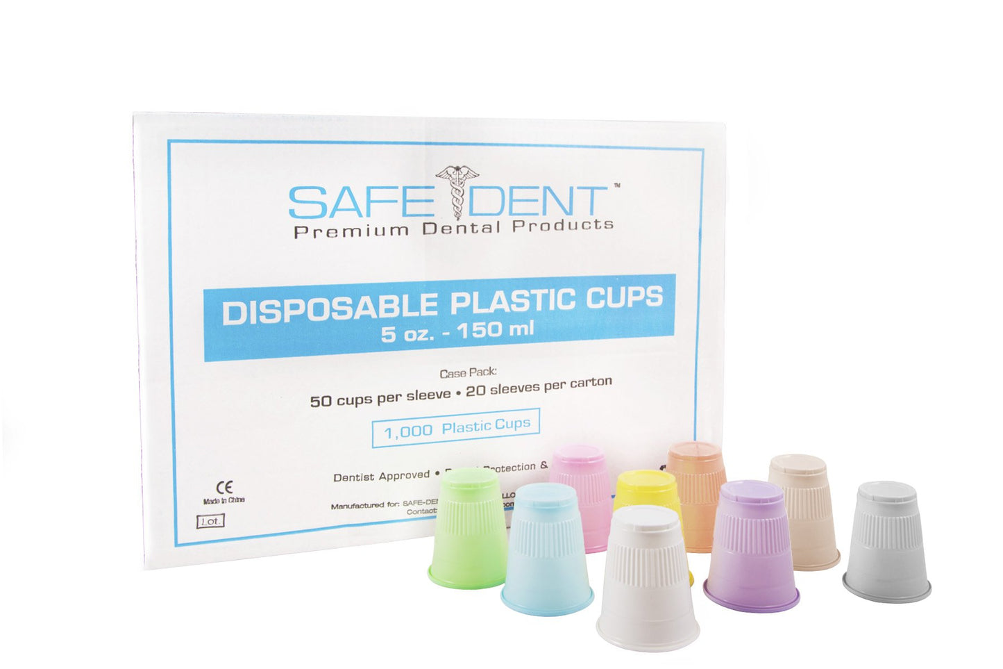 Safe-Dent Disposable 5 oz Plastic Medical Dental Cups 1000 Count (Lavender)