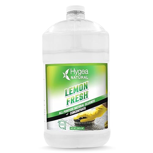 Hygea Natural Lemon Fresh Concentrated All Purpose Cleaner - Non Toxic - Removes Soil, Dirt & Grease - Wet Gloss Finish - Biodegradable, pH-Neutral