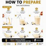 PROTIFIT - High Protein Pudding/Shake Mix, 15g Protein, Low Calorie, Low Fat, Low Carb, Aspartame Free, Idea Protein Compatible, Meal Replacement, 7