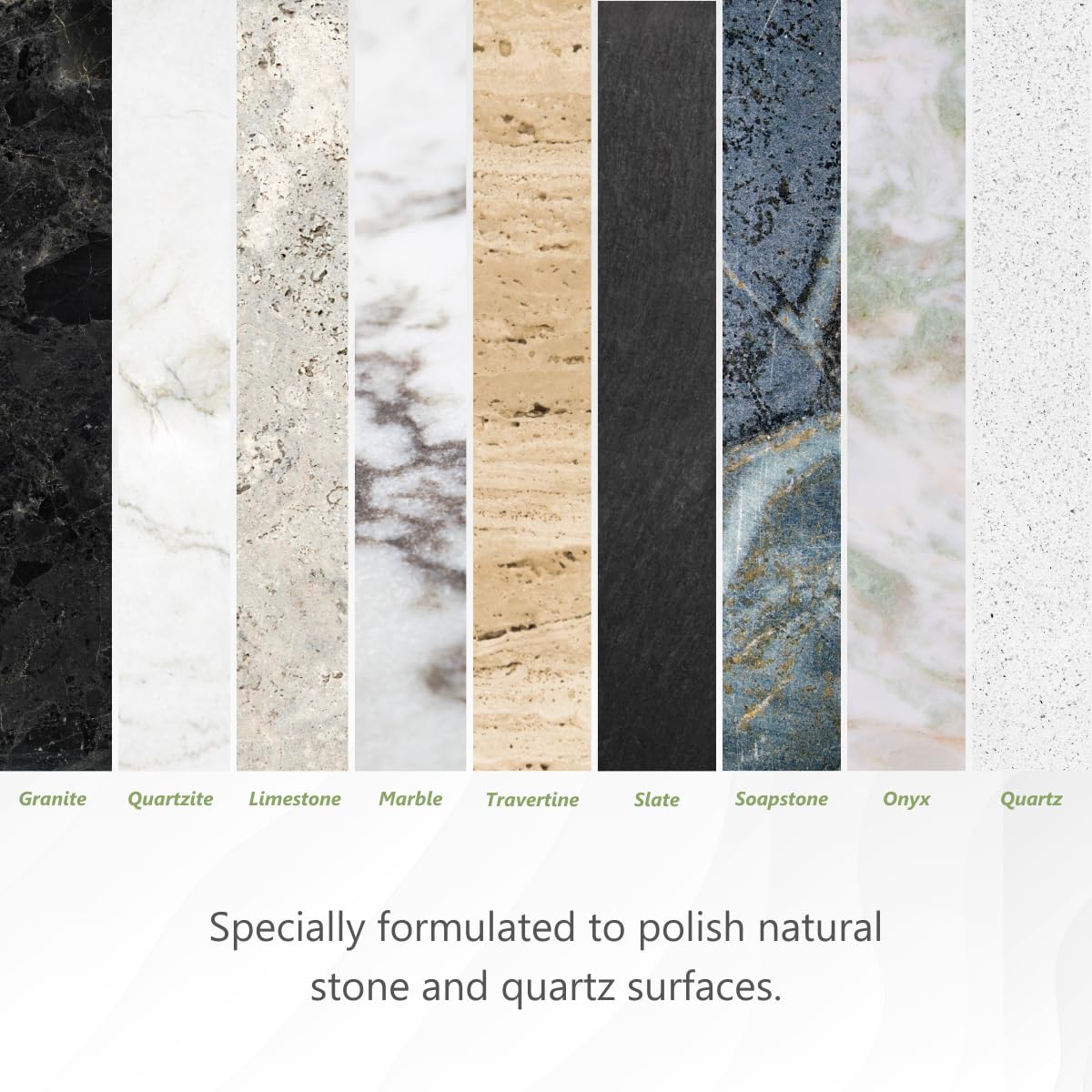 MORE - Stone & Quartz Polish - For Granite, Marble, & Natural Stone Countertops - Spray & Wipe Streak-Free - Water-Based Formula - Marble & Granite