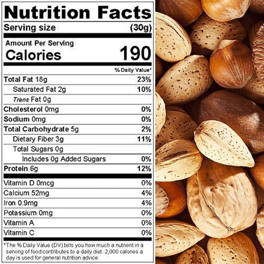 Presto Sales Mixed Nuts in Shell 16 oz | Brazil Nuts, Hazelnuts, Walnuts, Almonds and Pecan | Raw, Fresh, High Protein, All Natural Nuts Mix | Packed