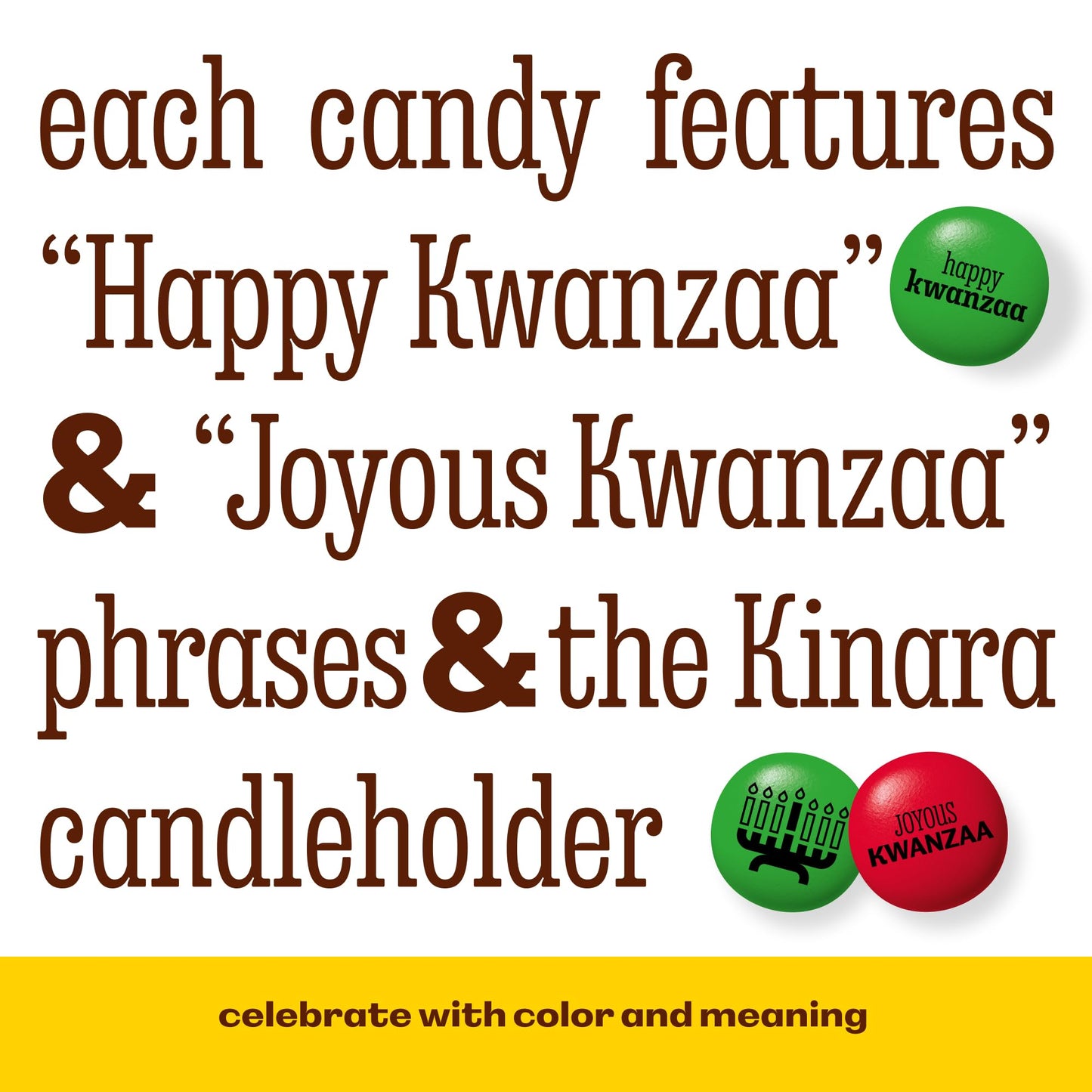 M&M’s Kwanzaa Milk Chocolate Candy, 2lb Party Size Bag of Festive Red, Black and Green Chocolate Pieces, Colorful Holiday Candy for Sharing, Party