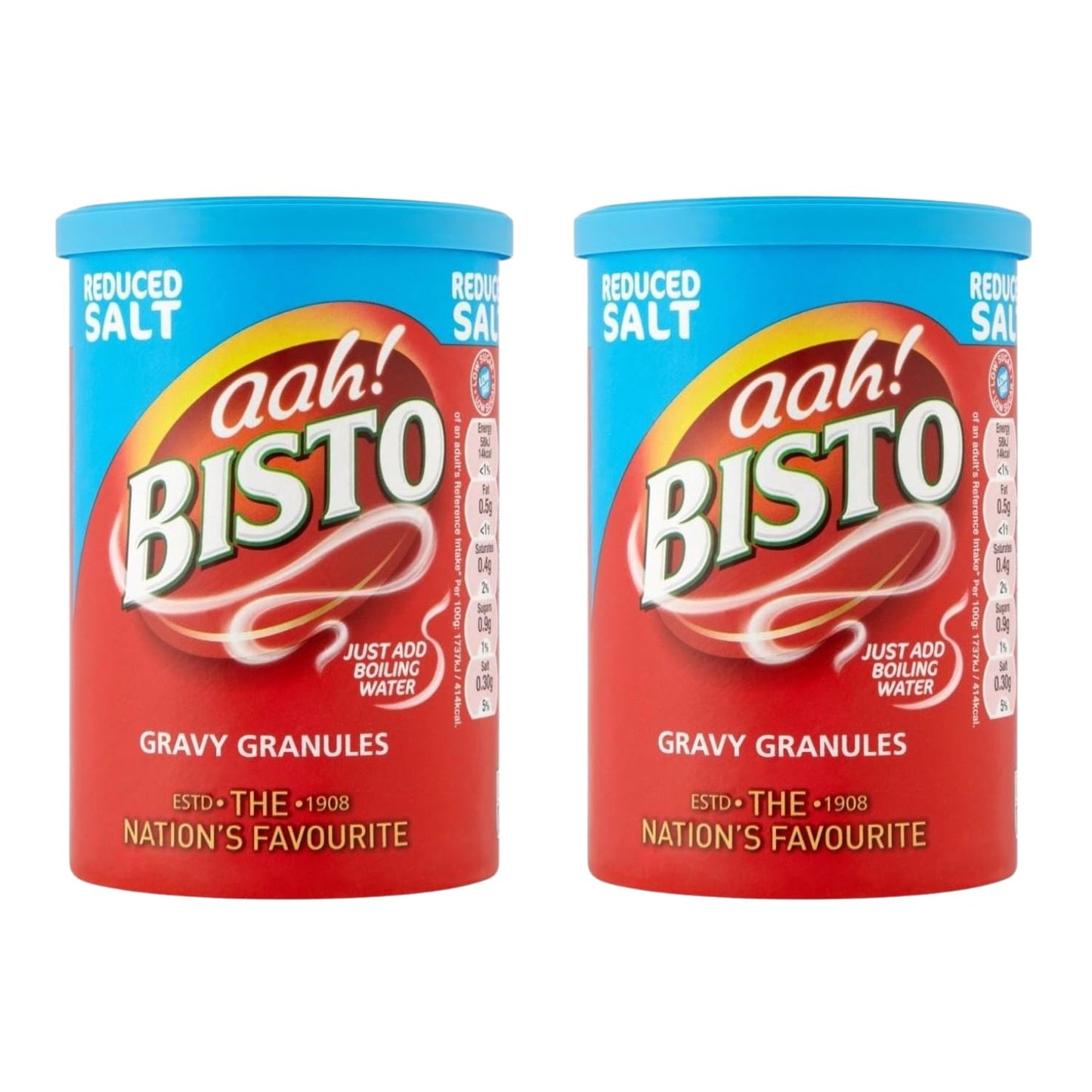 Bisto Reduced Sodium Gravy Granules 5.9 Ounce Canister (Pack of 2)