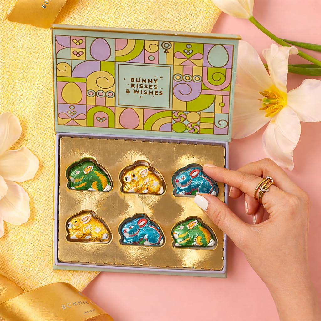 Easter Gift, Chocolate Card Gift Box, 6 Individually Wrapped Chocolates, Food Sweets Candy Gift Greeting, Holiday Present for Men, Women, Children
