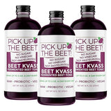Organic Beet Juice Beet Kvass 48 Ounces (3 16 Ounce Bottles) from Garden Goddess Ferments, Nitric Oxide Superfood for Improved Circulation, Blood