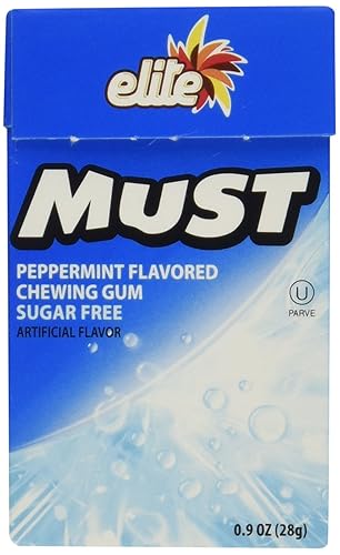 Elite Must Sf Peppermint Gum 0.9 oz (Pack of 16)