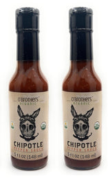 O'Brothers Organic Pepper Sauce 5oz - 2 bottles (Chipotle)