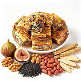 Astragalus Codonopsis Fig Pie with Walnut, Black Sesame & Mulberry, Ready to Eat Individual Packaging, Nutritious Healthy Snacks, Crispy Outside