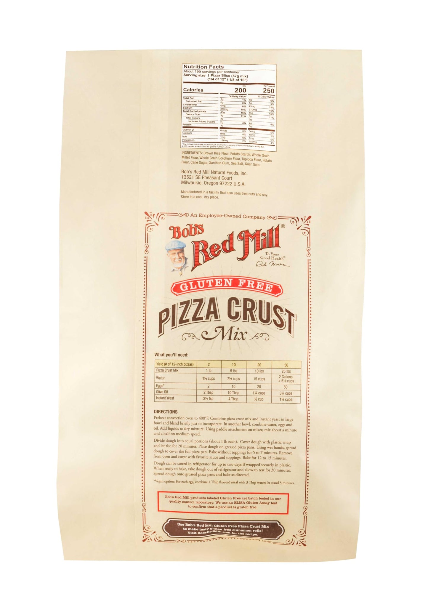 Bob's Red Mill Bulk Pizza Crust Mix, Gluten Free, 1995B25, 25-pounds (Pack of1)