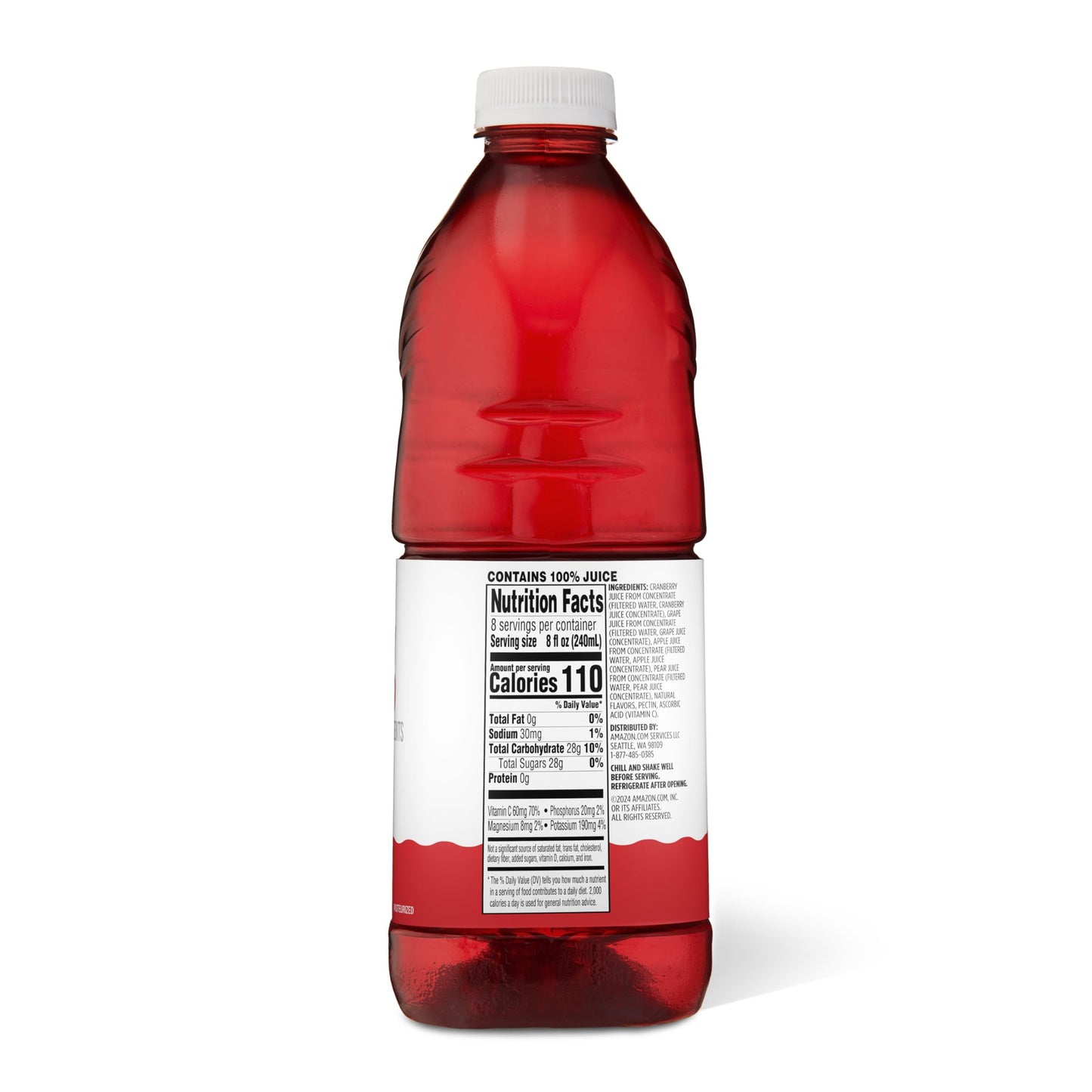 Amazon Grocery, Cranberry Juice Blend, 64 Fl Oz (Previously Amazon Fresh, Packaging May Vary)