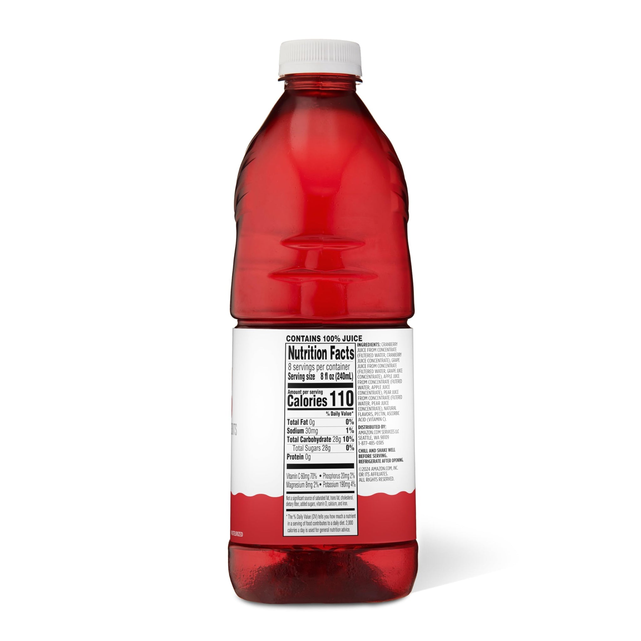Amazon Grocery, Cranberry Juice Blend, 64 Fl Oz (Previously Amazon Fresh, Packaging May Vary)