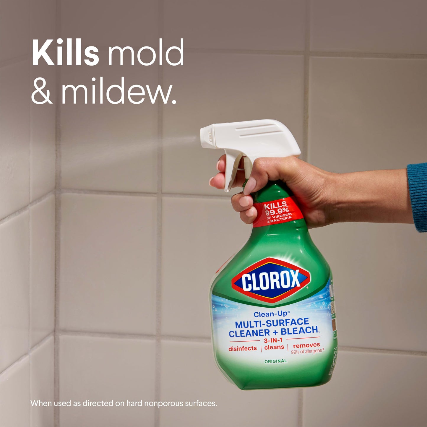 Clorox Clean-Up Multi-Surface Cleaner with Bleach, Original, Spray Bottle, 32 Fl Oz. (Pack May Vary)