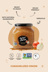 Perfect Choice Caramelized Onion Spread - Gourmet Sweet Savory Onion Jam, Ready-to-Use Cooking Sauce & Sandwich Spread, Perfect for Burgers Cheese