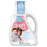 Dreft Family Liquid Laundry Detergent, Unscented Gentle on Sensitive Skin Laundry Soap, 84 fl oz, 64 Loads (Packaging May Vary)