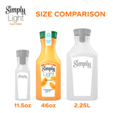 SIMPLY LIGHT ORANGE JUICE- PULP FREE, 46oz