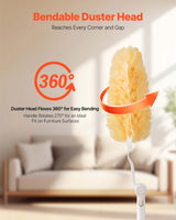 VEVOR Duster Refills, Heavy Duty Dusters for Cleaning, 3 ft Extendable Handle with 10 Refills, Reusable Non-Woven Fabric 360° Cleaning Kit for Dusting