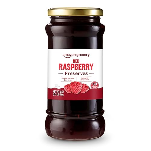 Amazon Grocery, Red Raspberry Preserves,18 Oz
