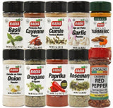 10-Piece Spice Starter Set | Badia Cayenne Pepper, Paprika, Oregano, Cumin, Gonsalves Crushed Red Pepper & More - Gift for Home Cooks