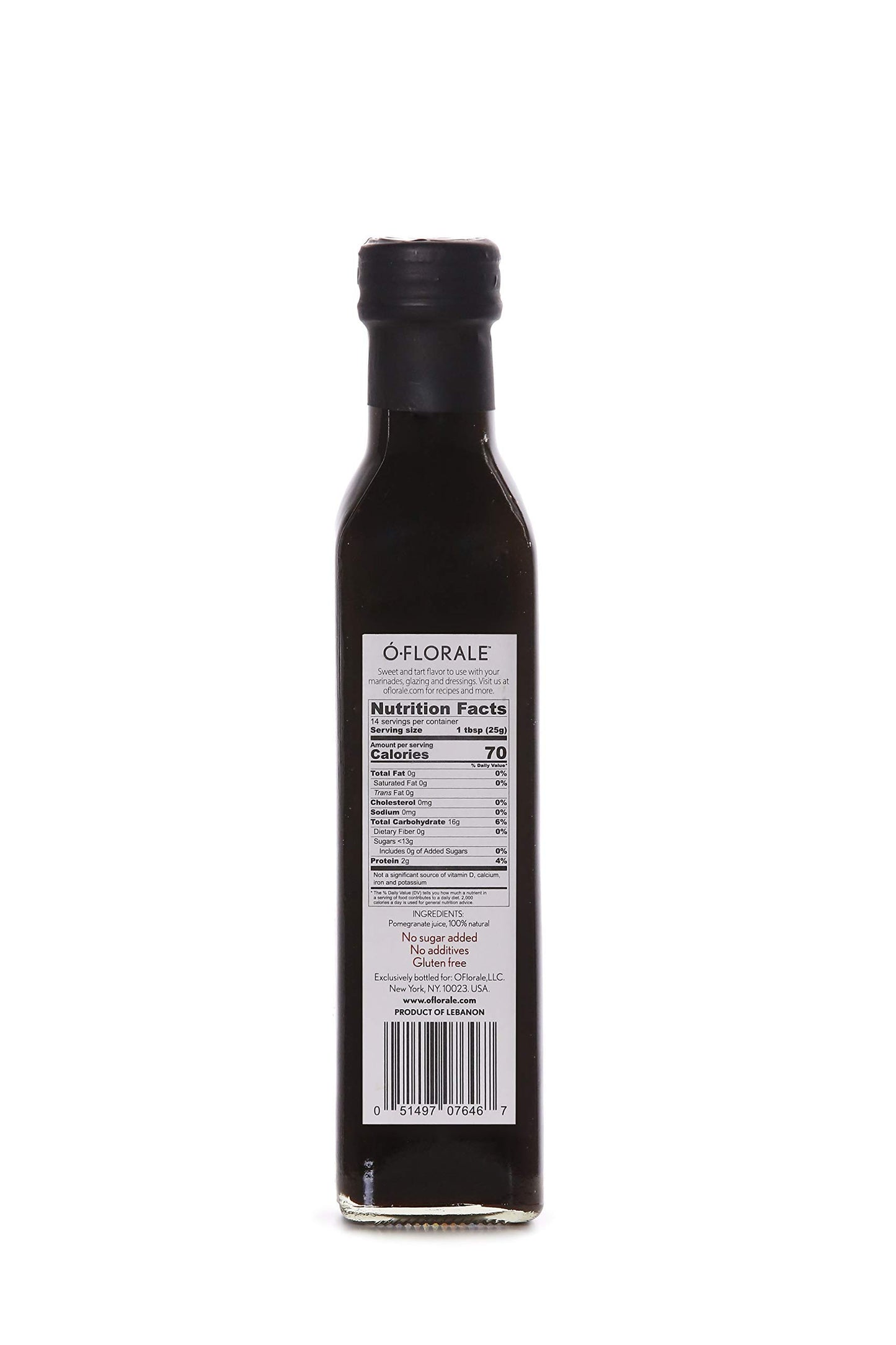 OFLORALE Pomegranate Molasses, 12.35 oz, 100% Natural, No Added Sugar, for Glazing, Dressings and Marinades