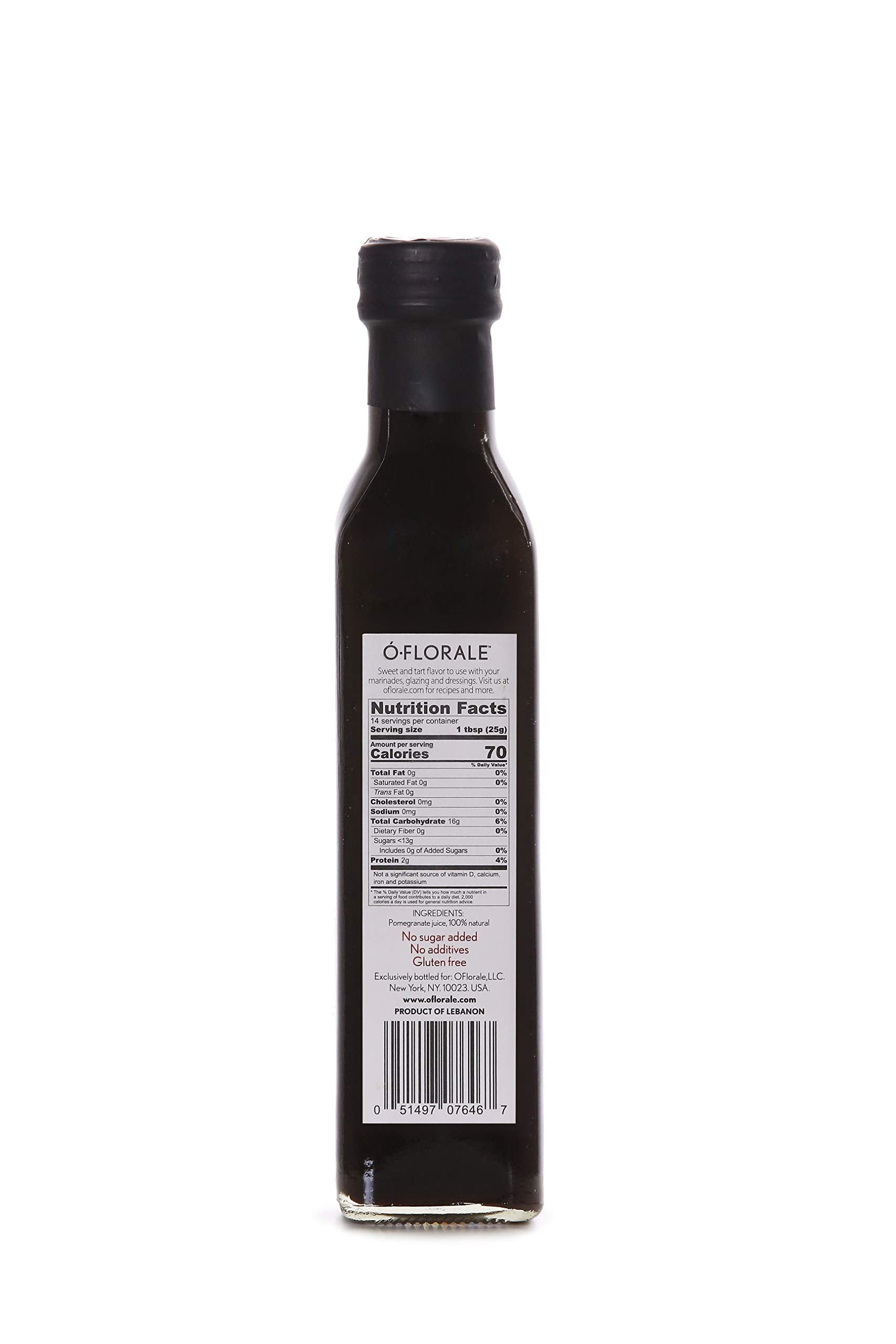 OFLORALE Pomegranate Molasses, 12.35 oz, 100% Natural, No Added Sugar, for Glazing, Dressings and Marinades
