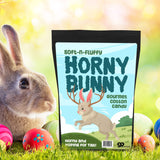 Horny Bunny Gourmet Cotton Candy - Premium Blueberry Candy Floss for Hunters Funny Easter Basket Filler for Men Stocking Stuffers for Him Get Lucky