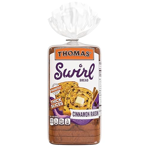Thomas’ Cinnamon Raisin Swirl Bread, 16 Oz Cinnamon Raisin Bread Loaf