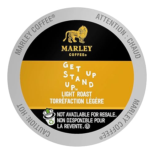 Marley Coffee,Get Up, Stand Up, Single Serve RealCup Organic Light Roast for Keurig K-Cup Brewers, 96 Count