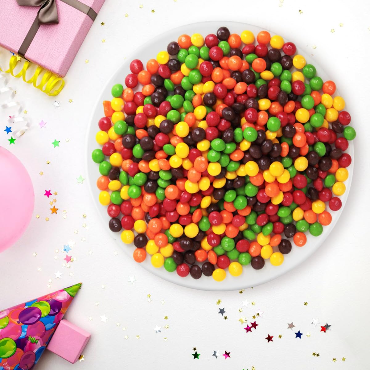Original ChewySkittles Candy, 4lb Bulk Pack Bag of Candies for Easter Baskets, Egg Hunts, Parties, Movie Nights and Sharing with Friends and Family