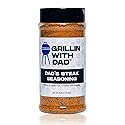 Grillin With Dad Steak Seasoning - Great Tasting Beef Seasonings - Contains Herb, Garlic and Spices - Best Steak Seasoning for Grilling & Smoking
