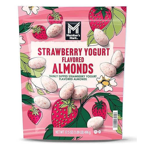 Member's Mark Strawberry Yogurt Flavored Almonds, 17.5 Ounces, Resealable Bag