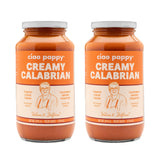 Ciao Pappy Creamy Calabrian Marinara Pasta Sauce - Spicy Tomato Sauce with Italian Imported Calabrian Chili Peppers - Non-GMO - No Sugar Added - Low