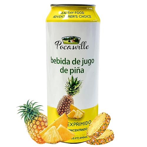 Pocasville Fruit Juices, Squeezed not form Concentrate, 16.5 Fluid Ounce Can (Pineapple, 12)