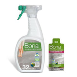 Bona® Multi-Surface Floor Cleaner Spray - 32 fl oz - Unscented - Includes Filled Bottle + Concentrate Refill for Multi-Surface Floor Cleaning