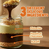 Ceres Gourmet Dubai Chocolate Crunchy Spread with Roasted Hazelnut Pieces, Spoonful Chocolate Snack with Crispy Kataifi and Smooth Pistachio Cream