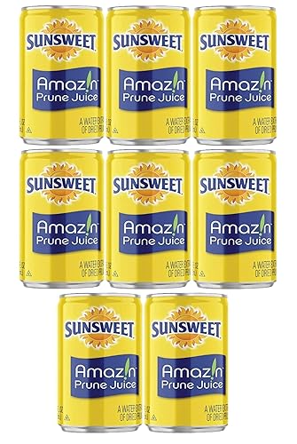Sunsweet Prune Juice - Pack of 8 Cans - 7.5 oz Cans - Amazin Prune Juice - Excellent Source of Fiber - Keep Your Digestive System in Balance