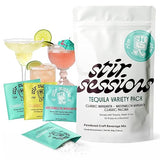 Stir Sessions Tequila Variety Pack - 12 Packets | Margarita Mix Flavors & Paloma Mix | Cocktail Mixers for Alcoholic Drinks | Made with Real Fruit |