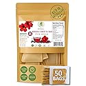 Hibiscus(Jamaica) Premium Flowers Tea Bags - 50 Count (2 g Each) - 100% Natural - Vacuum-Sealed for Freshness - Non-GMO, Sugar-Free, Gluten-Free