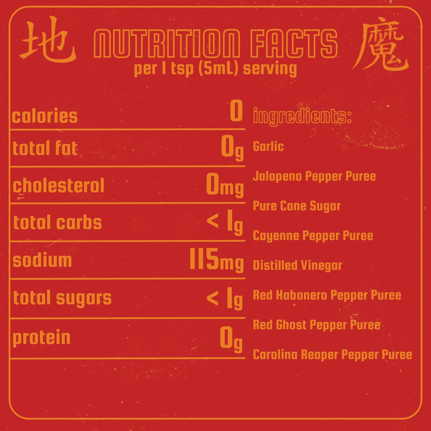 Hellfire 5-Pepper Sriracha Hot Sauce - Garlic-Forward, Smoky & Complex Flavor with Jalapeño, Cayenne, Habanero, Ghost Pepper & Carolina Reaper - 5oz