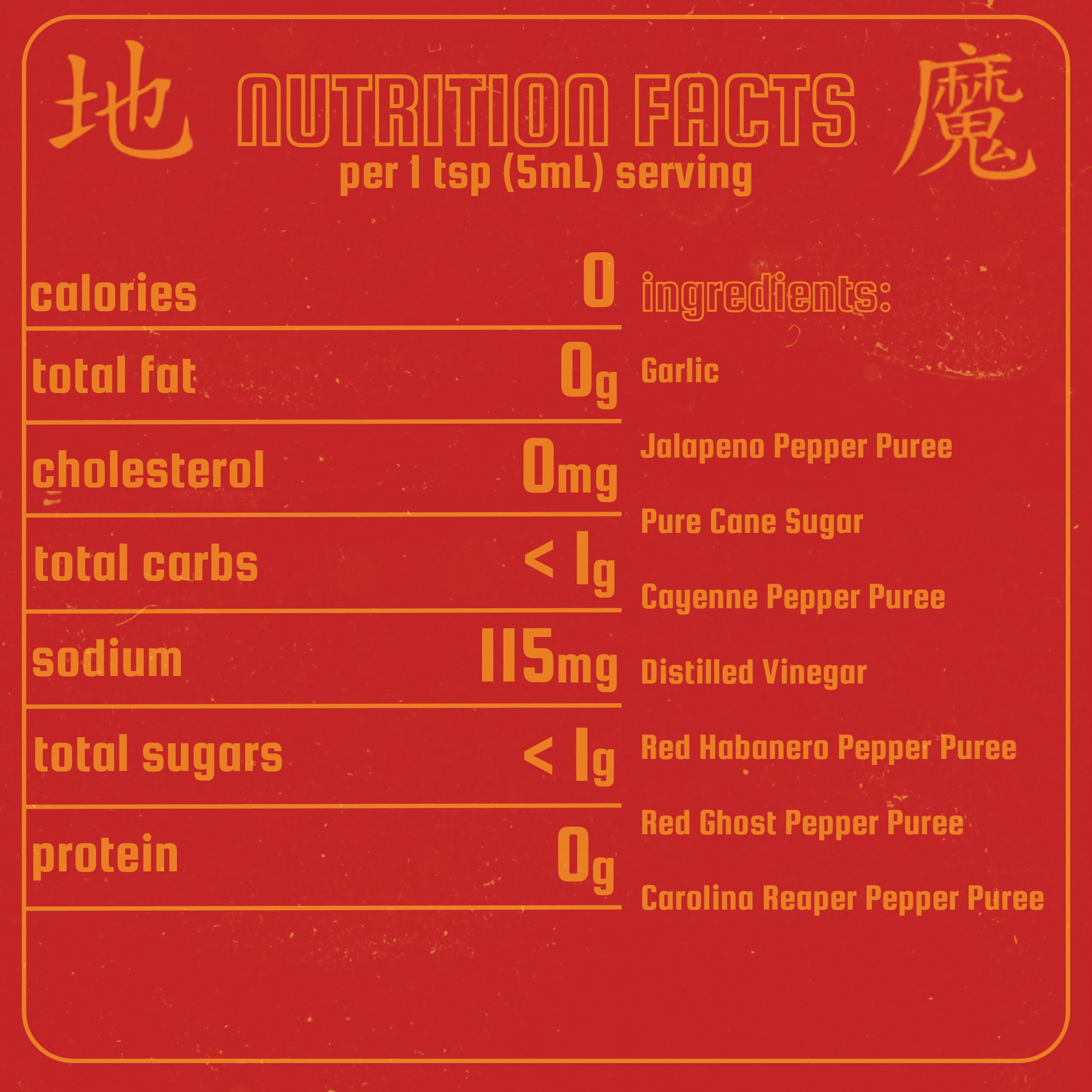 Hellfire 5-Pepper Sriracha Hot Sauce - Garlic-Forward, Smoky & Complex Flavor with Jalapeño, Cayenne, Habanero, Ghost Pepper & Carolina Reaper - 5oz
