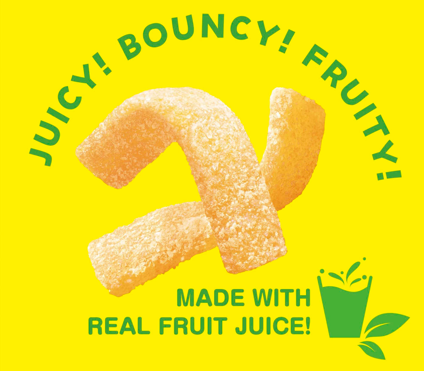 Bourbon Fettuccine Gummi Lemon Candy, 10-Pack - Japanese Tangy & Chewy Gummy Strips with Real Lemon Juice