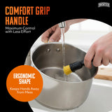 Brushtech Advanced Nonstick Pan Cleaning Brush - Scratch-Safe Heavy Duty Kitchen Scrubber for Cookware, Pots & Skillets, Designed for Residue & Grease