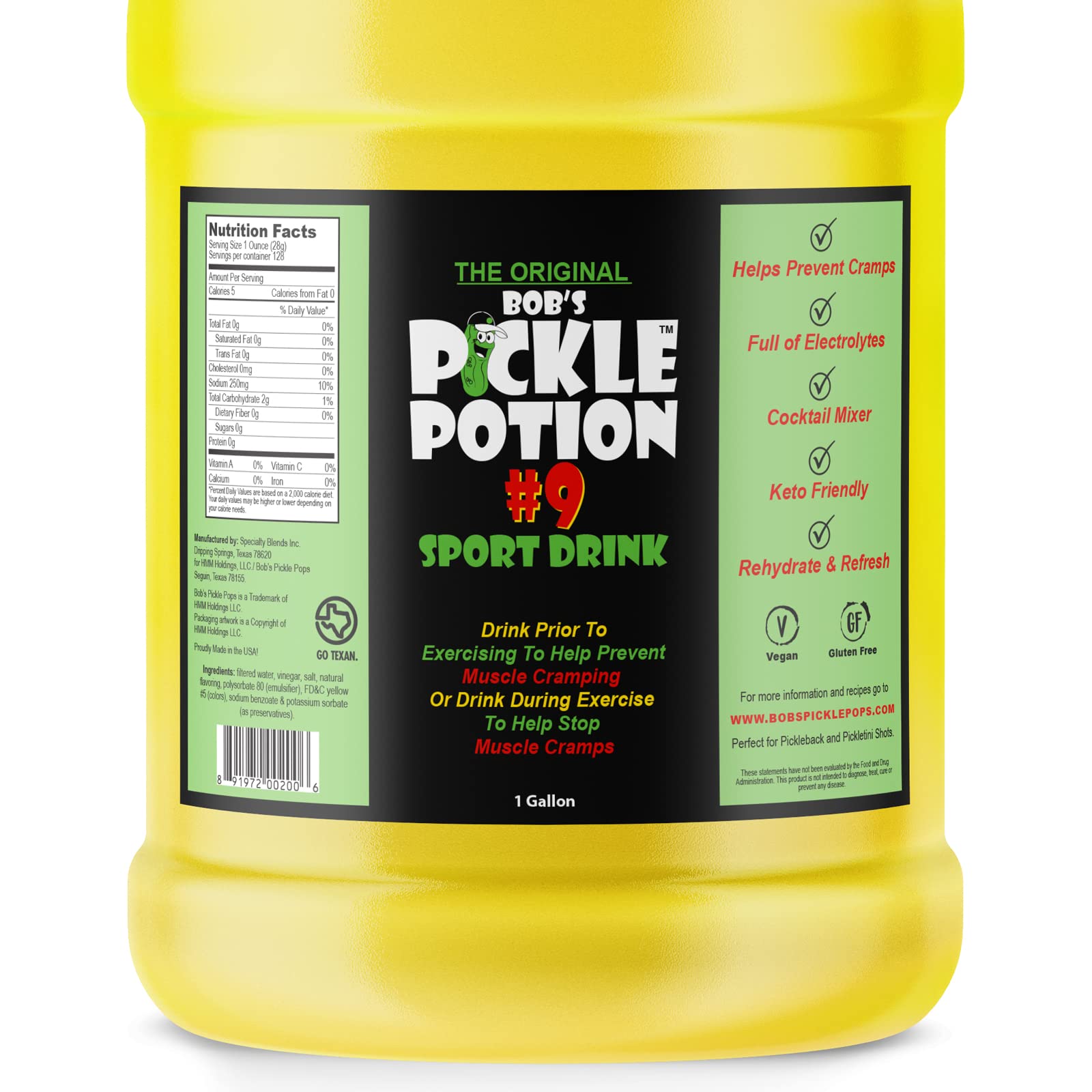 Bob's Pickle Potion #9 Dill Juice - Sports Drink (Gallon)