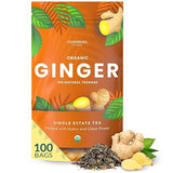 Cederberg Tea Company Organic Ginger Tea - 100 Tea Bags | Organic Herbal Tea From Single Origin | Eco-Friendly | Non-GMO Caffeine Free