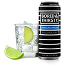 BORED & THIRSTY Sparkling Water with Electrolytes,16 FL OZ - 100% Recyclable Aluminum Cans 12 Pack, Crisp Bubbles with a Smooth Finish, A Great Mixer