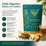 Gut Balance Herbal Tea - Supports Overall Gut Microbiome Health & Occasional Bloating Support | After-Meal Digestive Comfort | Caffeine-Free Loose