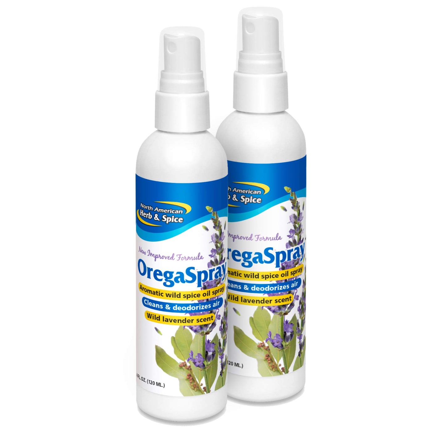NORTH AMERICAN HERB & SPICE OregaSpray - 4 fl oz - Pack of 2 - Aromatic Wild Spice Oil Spray - Cleans & Deodorizes Air - Use as a Vegetable Wash